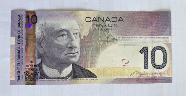 Canadische Dollar Banknote Kanada 10 Dollar, Sammler