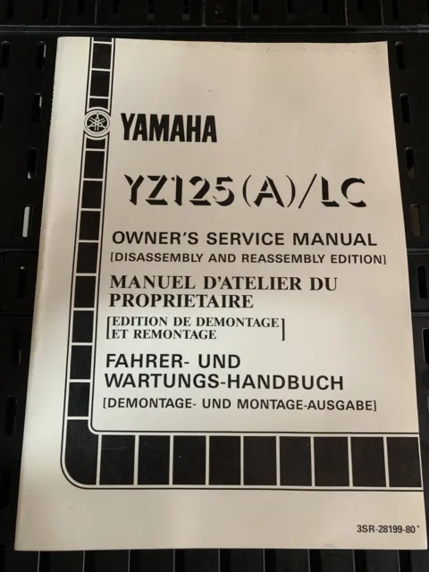 Genuine Yamaha Service Manual Book Yz 125 ( A ) Lc 3Sr-28199-80 Workshop