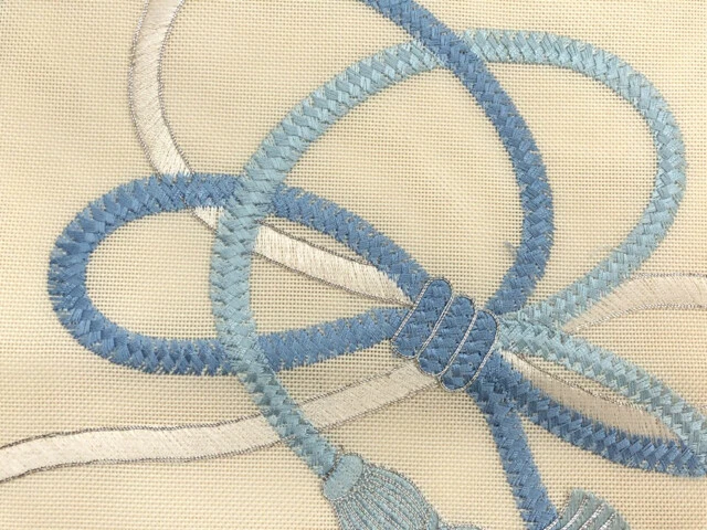 6184495: Japanese Kimono / Antique Summer Nagoya Obi / Embroidery / Kumihimo Cor