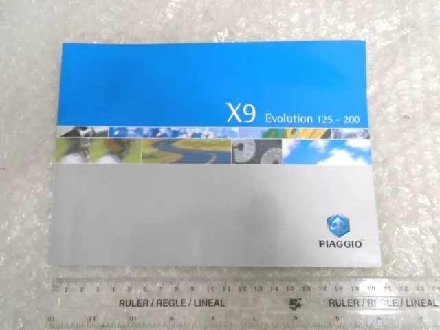 Piaggio X9 125 / X9 200 Genuine Owners / Operators Manual New 617882