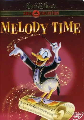 Disney Gold Collection "MELODY TIME" DVD Disc in White Plastic Case, Sealed