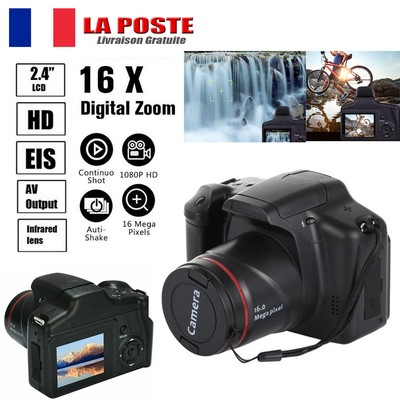 Appareil Photo Numérique Compact 1080P Mini Video Camera 2,4 Pouces 36MP HD LCD Rechargeables Vlogging Appareil Photo avec 16X Digital Zoom Cadeau pour Adolescents,Enfants,Débutants,Adultes 