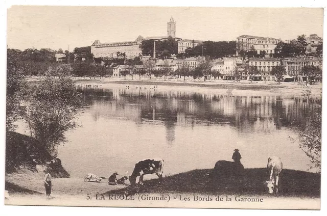 la réole , les bords de la garonne