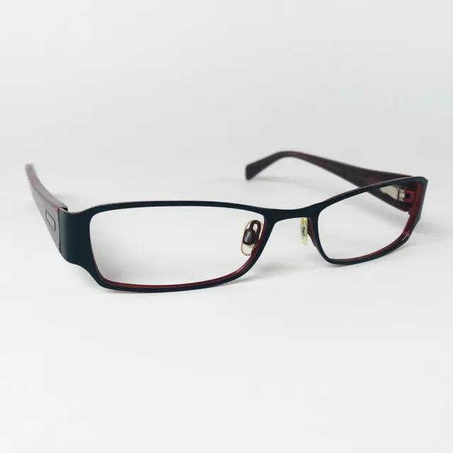 RED OR DEAD eyeglasses SATIN BLACK RECTANGLE glasses frame MOD: RUBBED AWAY