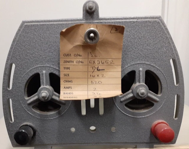 The Zenith Electric Co Ltd: Rheostat 2 Amp 320 Ohm