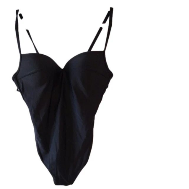NWT$290 MaxMara RollerBuckle Elegant Black Leather Belt Sz M 90 (6-8) Swimwear, Women main image 2