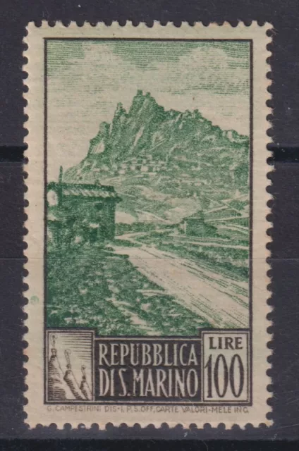 SAN MARINO 1949 Paesaggi Lire 100 MNH  / P3729