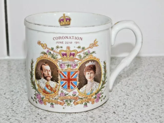 Late Foley Shelley Coronation King George V & Queen Mary 1911 Mug