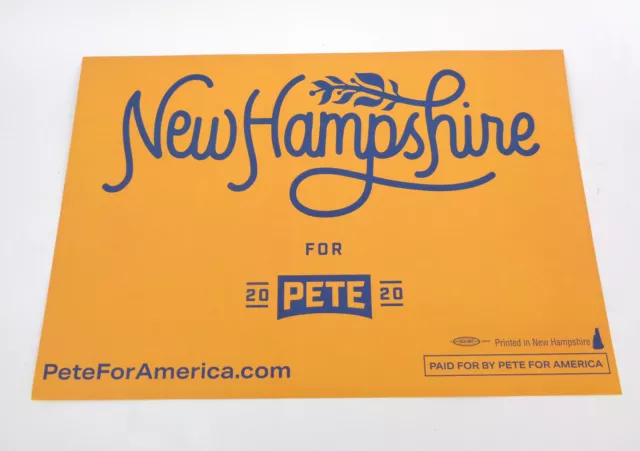 Mayor Pete Buttigieg For President 2020 Official Campaign Rally Sign Poster E