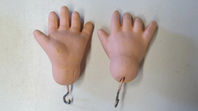 MAINS DOIGTS LONGS fins pour poupées anciennes DLF 7  Antique doll hands EUR 35,00 - FR