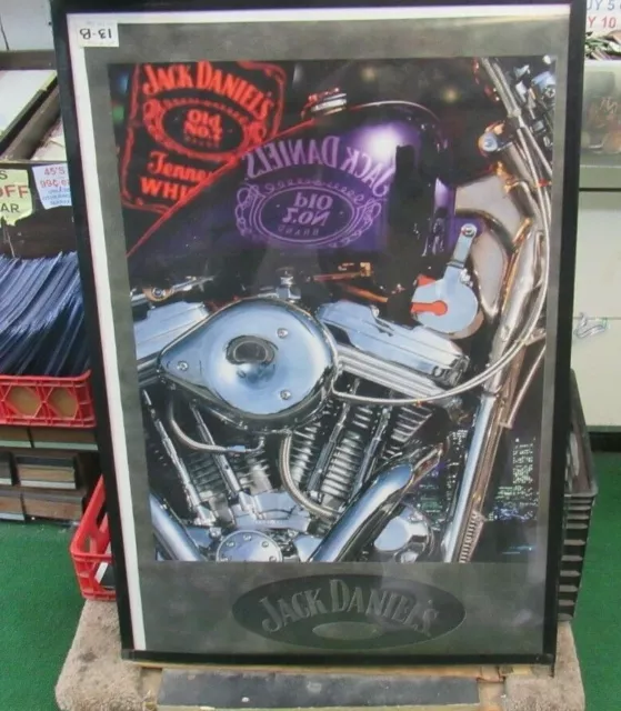 JACK DANIELS POSTER New 1998 Rare Vintage Collectible Oop Harley ...