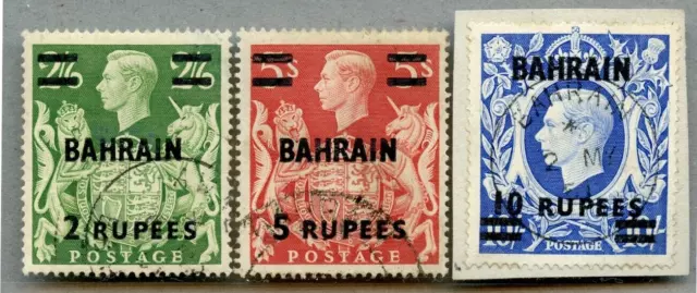 Bahrain 1948 Freimarken König Georg VI 57-59 Gestempelt Definitives KGVI Used