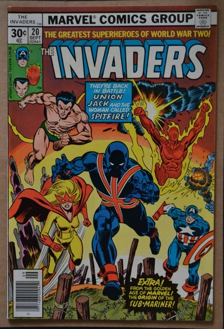 The Invaders # 20 : Very Fine/Near Mint  : September  1977 : Marvel Comics.