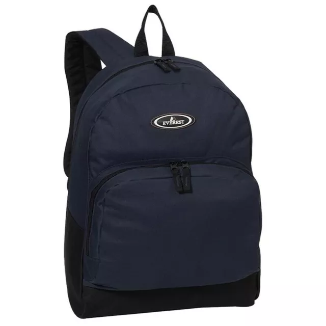 Everest Luggage Classic Backpack with Front Organizer - Navy/Black