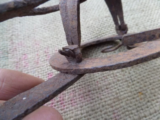 Vintage Antique Small Wrought Iron Mouse Mice Rat Trap Blacksmith Hand Forged