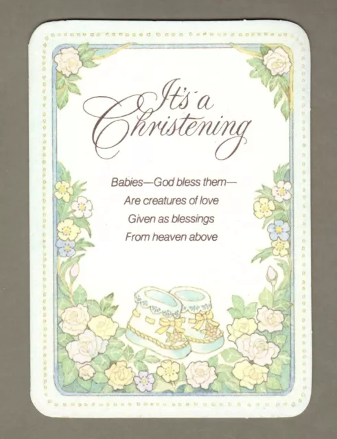 Vintage Baby Christening Invitations, 6 Ct, American Greetings, 1976, Boy Girl