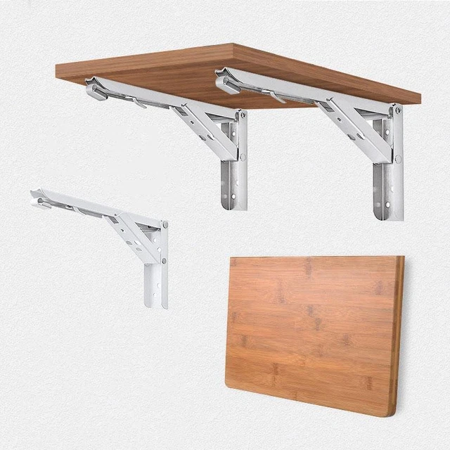12 FOLDING SHELF Brackets Heavy Duty Stainless Steel Collapsible For