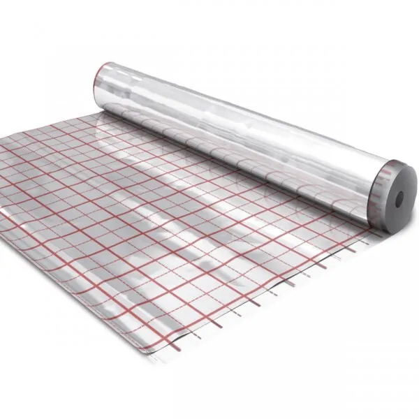 Rasterfolie für Bodenheizung 50 m² 100 cm x 50 m Aluminium Folie Kachel Muster