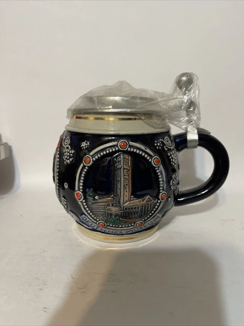 Vintage Lidded German Beer Stein