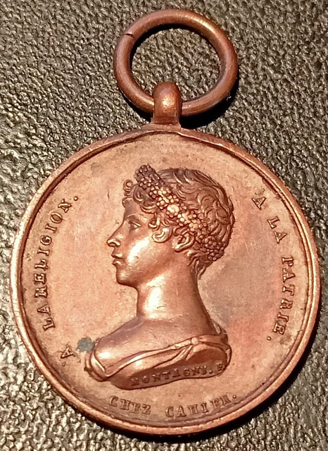 Médaille Ancienne Naissance De Henri V Comte De Chambord - 29/09/1820, Cuivre