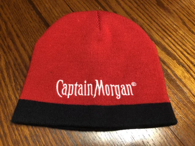 Captain Morgan Spiced Rum Red Winter Cap Beanie Toboggan Hat
