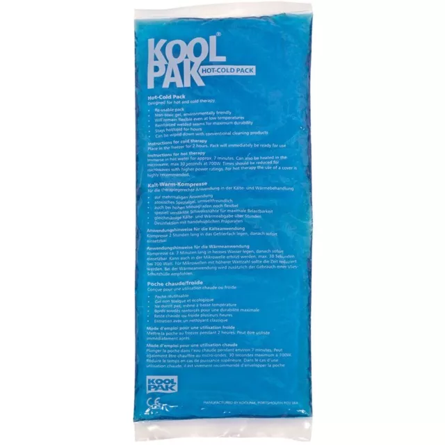 Koolpak Reusable Hot/Cold Sports Ice Gel Pack First Aid Sprain Pain Relief Large