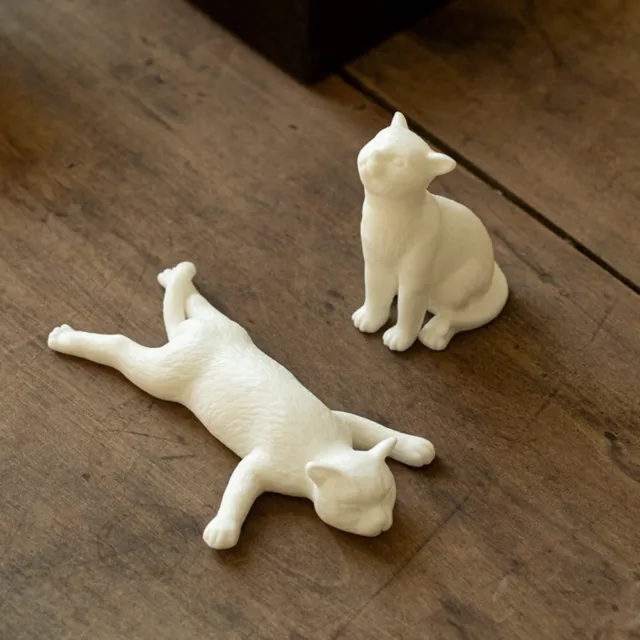 Keramik Katzen-Ornamente Weiß Katzen-Souvenirs Katzen figur  Katzen liebhaber