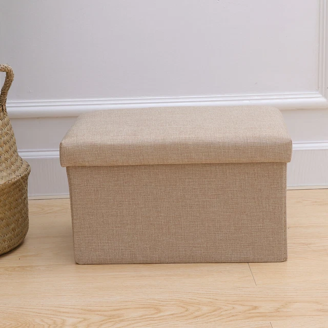 Sgabello portaoggetti pouf per riporre giocattoli