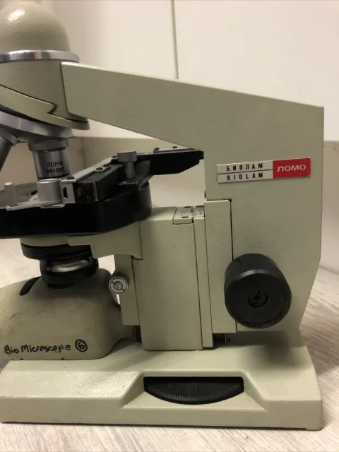 Vintage Lomo Biolam Ct-12  Microscope with Lamp All Working 2
