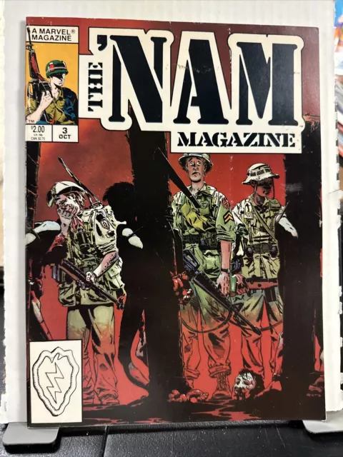 The Nam Magazine #3 (1988)-Oversize Comic Book- Michael Golden Cover- Vg+