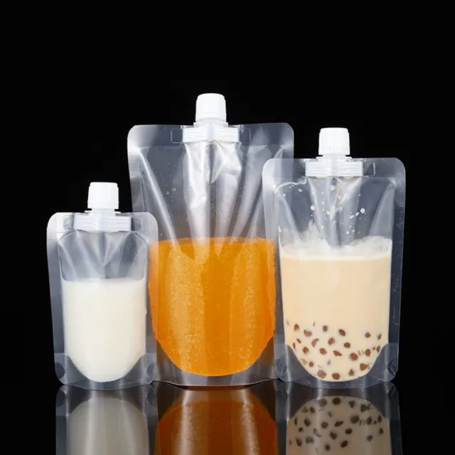 100ml-500ml Travel Plastic Stand-up Drink Bag Spout Pouch For Liquid Juice Milk