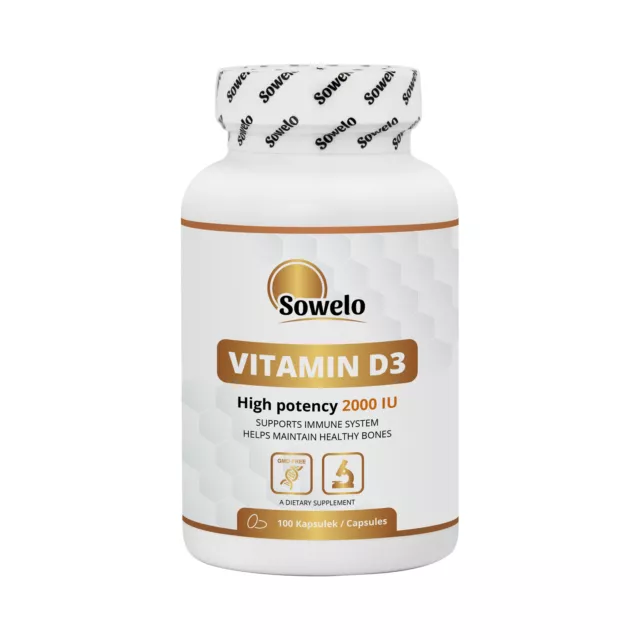 SOWELO Vitamin D3 2000 IU Softgels With High Potency