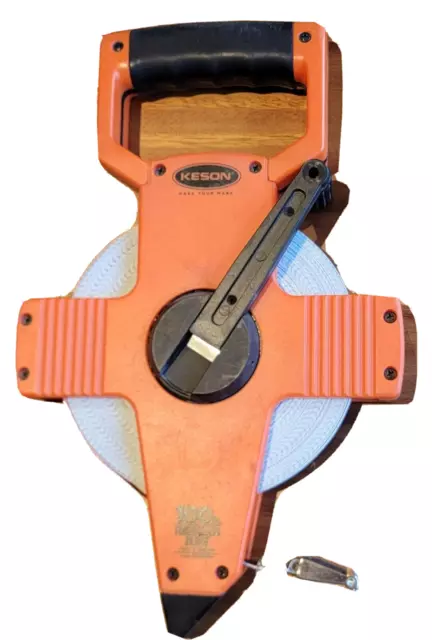keson 100 Foot Engineers Tape Measure-Fiberglass Blade-Feet & 10ths-OTR10100