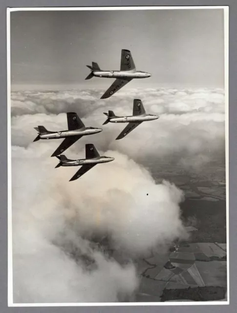 Hawker Hunter F1 Formation Large Original Vintage Manufacturers Photo Raf