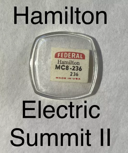 NOS Vintage 1960s Hamilton Summit II Electric Watch Glass Crystal Antique