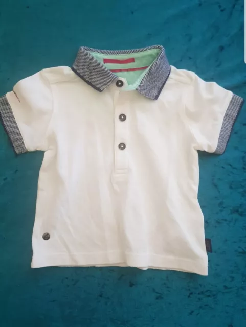 Baker by Ted Baker White Polo Top 3 - 6 Months