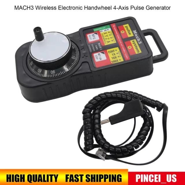 CNC MACH3 Wireless Electronic Handwheel 4-Axis Manual Controller USB Handle