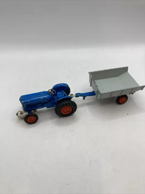Matchbox Fordson Tractor K11 & Trailer Rare Toy King Size Farming Lesney Diecast