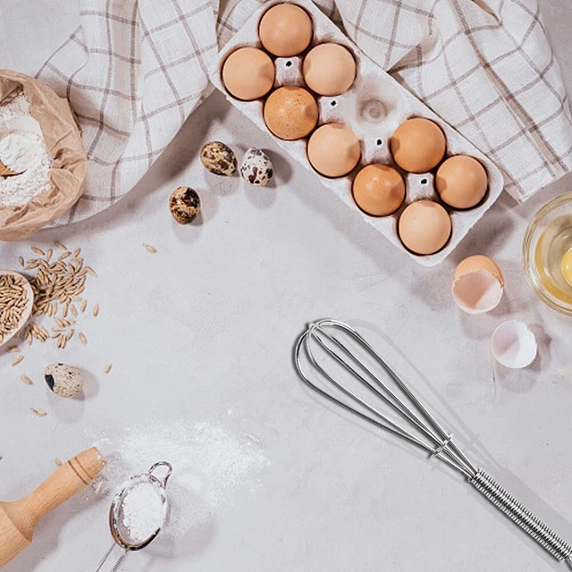 Sleek Stainless Steel Wire Whip Reliable Manual Egg Beater for Everyday Use