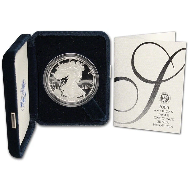 2005-W DCAM Gem Proof Silver Eagle Original Box and Certificate of Authenticity