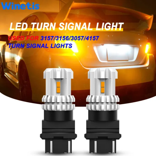 For Ford F-150 3157 3057 LED Amber Turn Signal Light Blinker Bulb No Hyper Flash