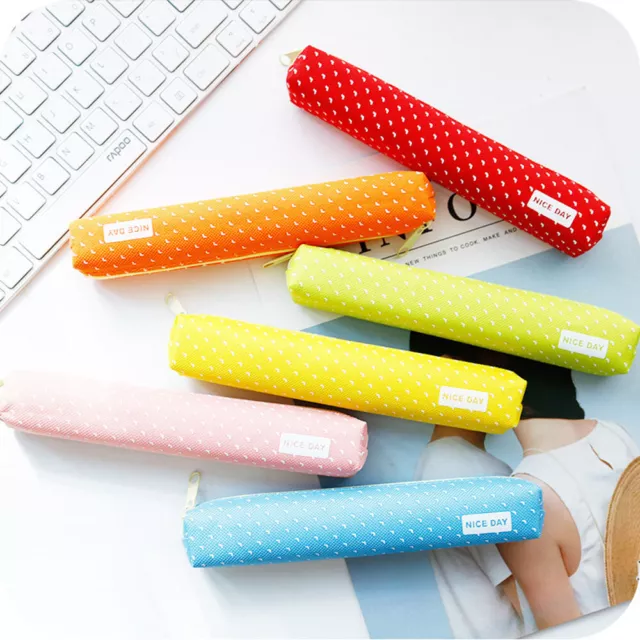 Leather Pen Pencil Case, 2pcs Cute Slim Pen Bag Small Pencil Pouch Lovely  Stationery Bag Portable Cosmetic Bag Zipper Bag For Pen Pencils  Markers(gree