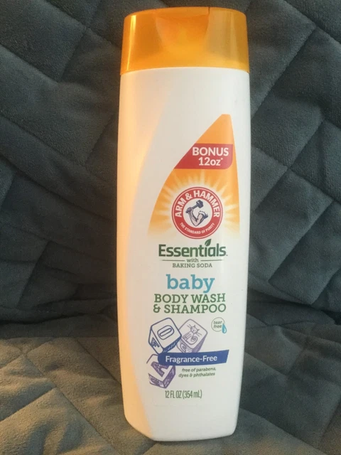 Arm & Hammer Essential Baby Body Wash & Shampoo Fragrance Free 12 Fl Oz