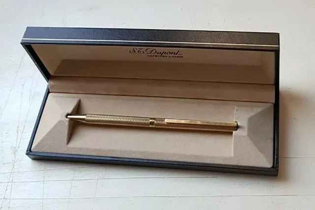 Stylo Ancien Rare Dupond Plaqué Or - Occasion, Vintage, Pièce De Collection