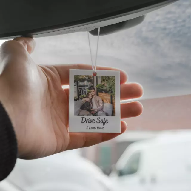 Personalised Photo Car Ornament Hanging Car Polaroid Any Image Driving Test Gift