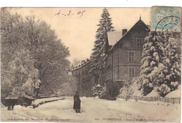 88 - CPA - Plombieres - Avenue Louis French IN Winter (A140)