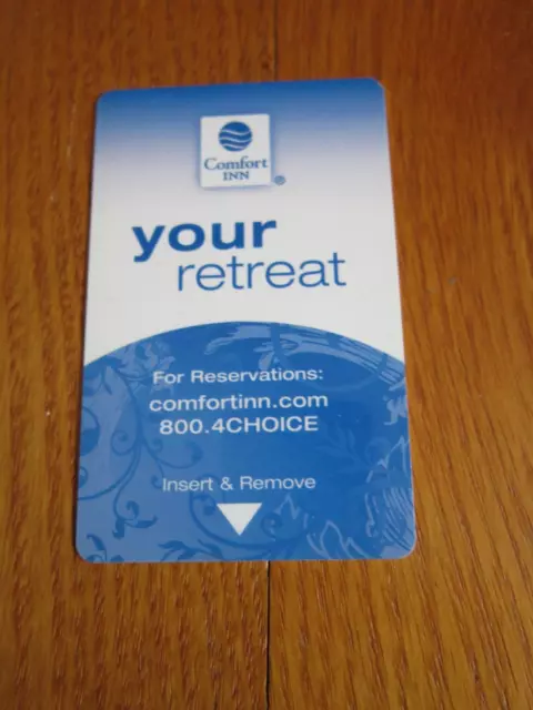 Comfort Inn Hotel Key Card your retreat Collectible Blue FREE SHIP