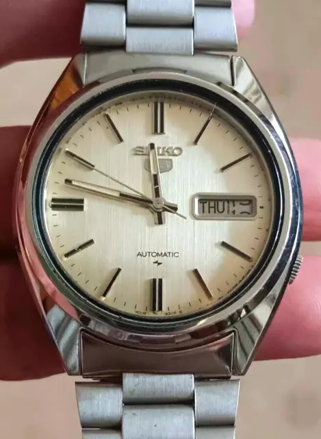 Usato Vintage Seiko 5 Argento Cal 7009 Automatico Uomo Data giorno