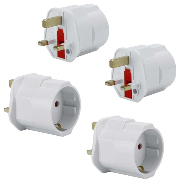 Jeu de 4 adaptateurs prise de courant Schuko Convertisseur d'adaptateur voyage