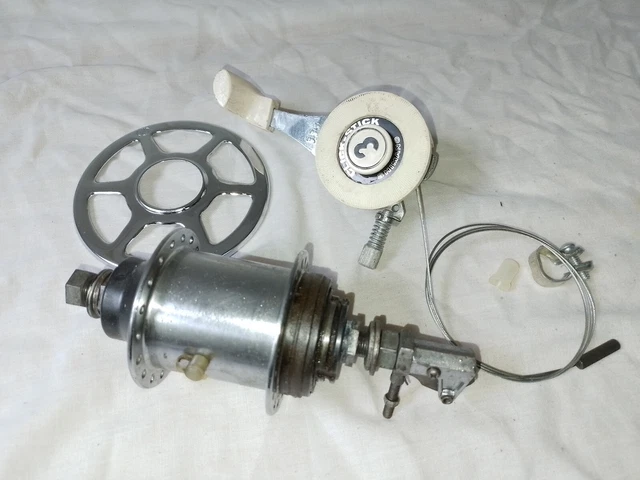 VERY RARE MUSCLEBIKE Vintage 70 s Shimano 3 speed hub with stick